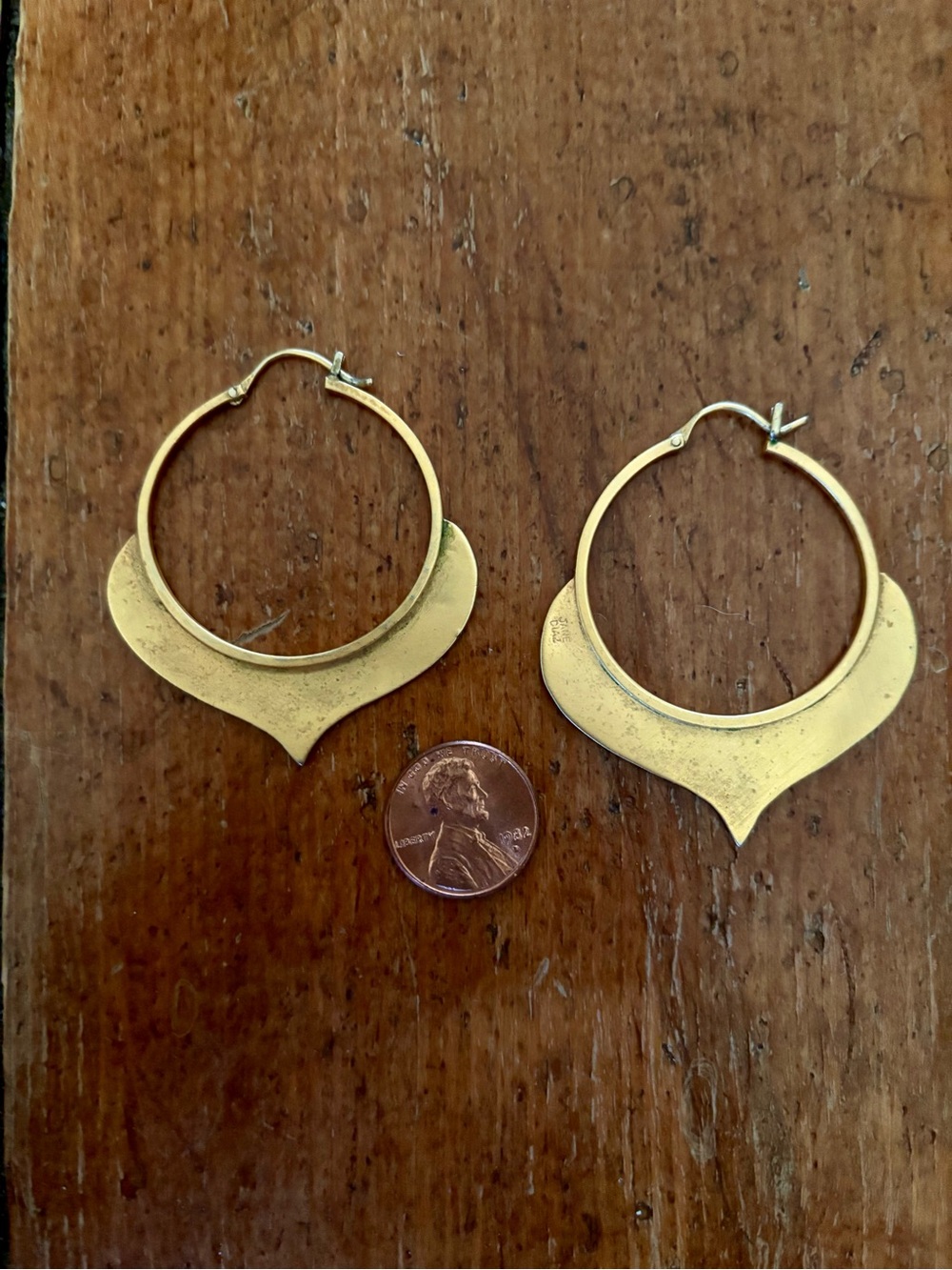 Gold-plated Alhambra Hoop Earrings by Jane Diaz
